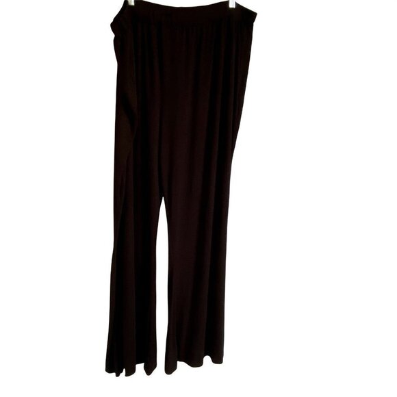 Boohoo Plus Basic Jersey Flare Trouser Pants Black Size 26 - Picture 1 of 12